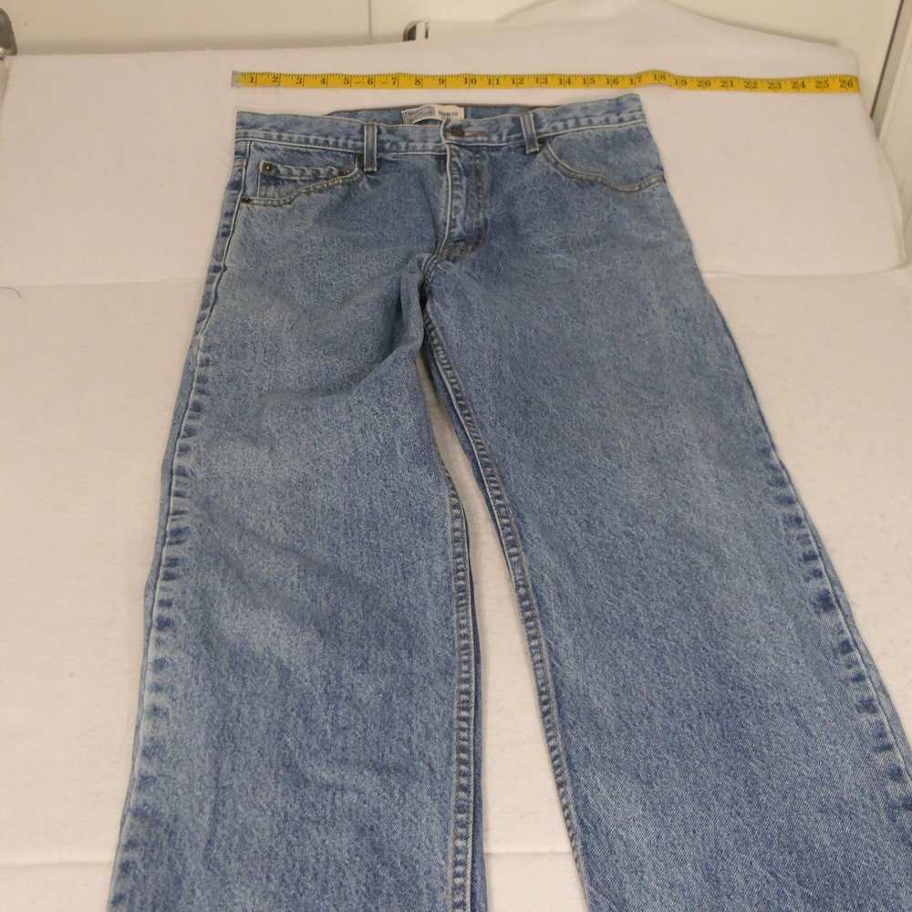 Signature Levi‎ Strauss Mens Jeans 34x30 Blue Light Wash Regular Fit Dad Jeans